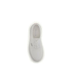 White Cotton Drill Low Top Sneakers
