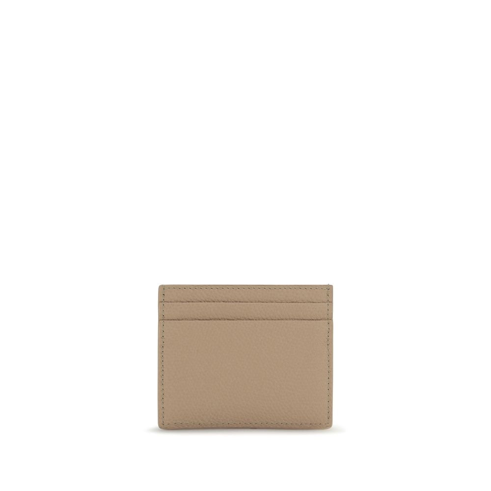 Garnet Calfskin VLogo Signature Card Holder