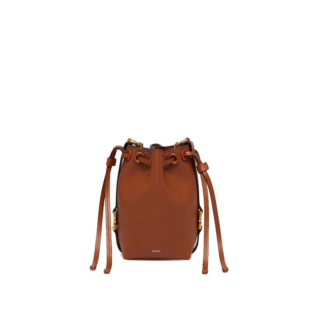 Brown Calfskin Basket Bag