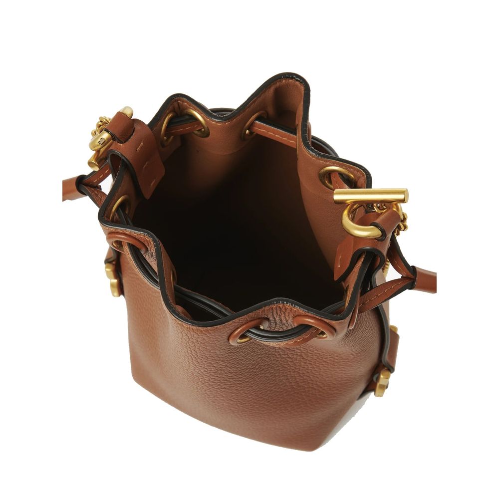 Brown Calfskin Basket Bag