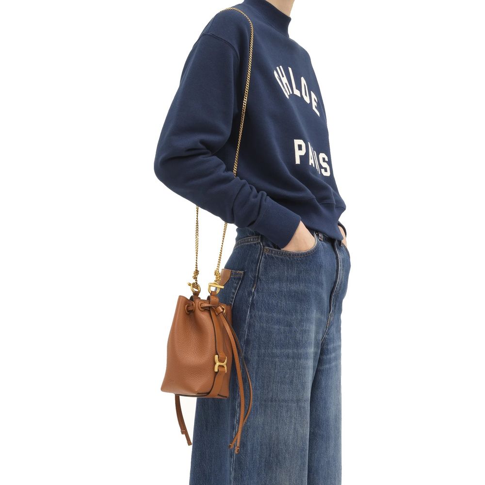 Brown Calfskin Basket Bag