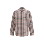 Multicolor Pattern Oversize Cotton Flannel Shirt