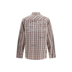 Multicolor Pattern Oversize Cotton Flannel Shirt
