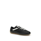 Black Calf Leather Low Boxer Sneakers