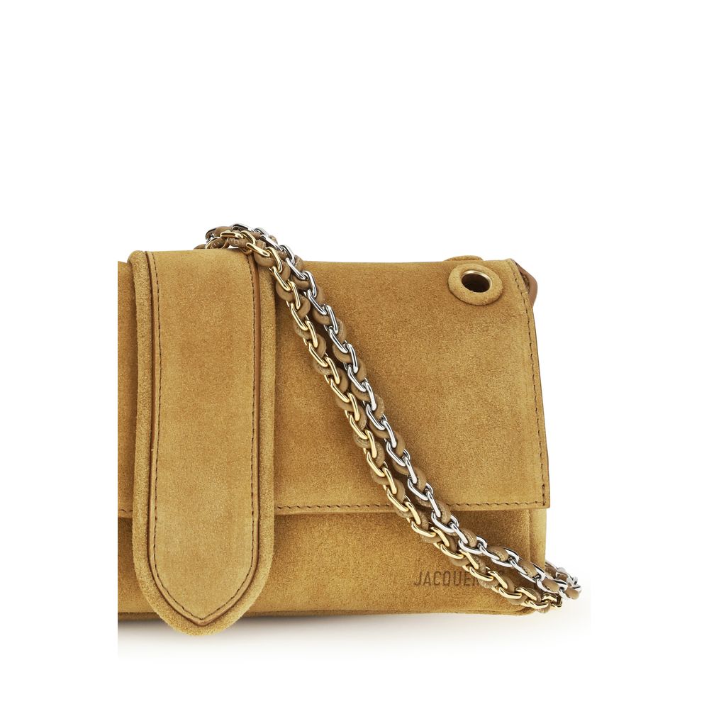 Beige Suede Le Bambino Chaine Shoulder Bag