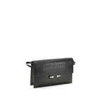 Calf Leather Crocodile-Effect Shoulder Bag