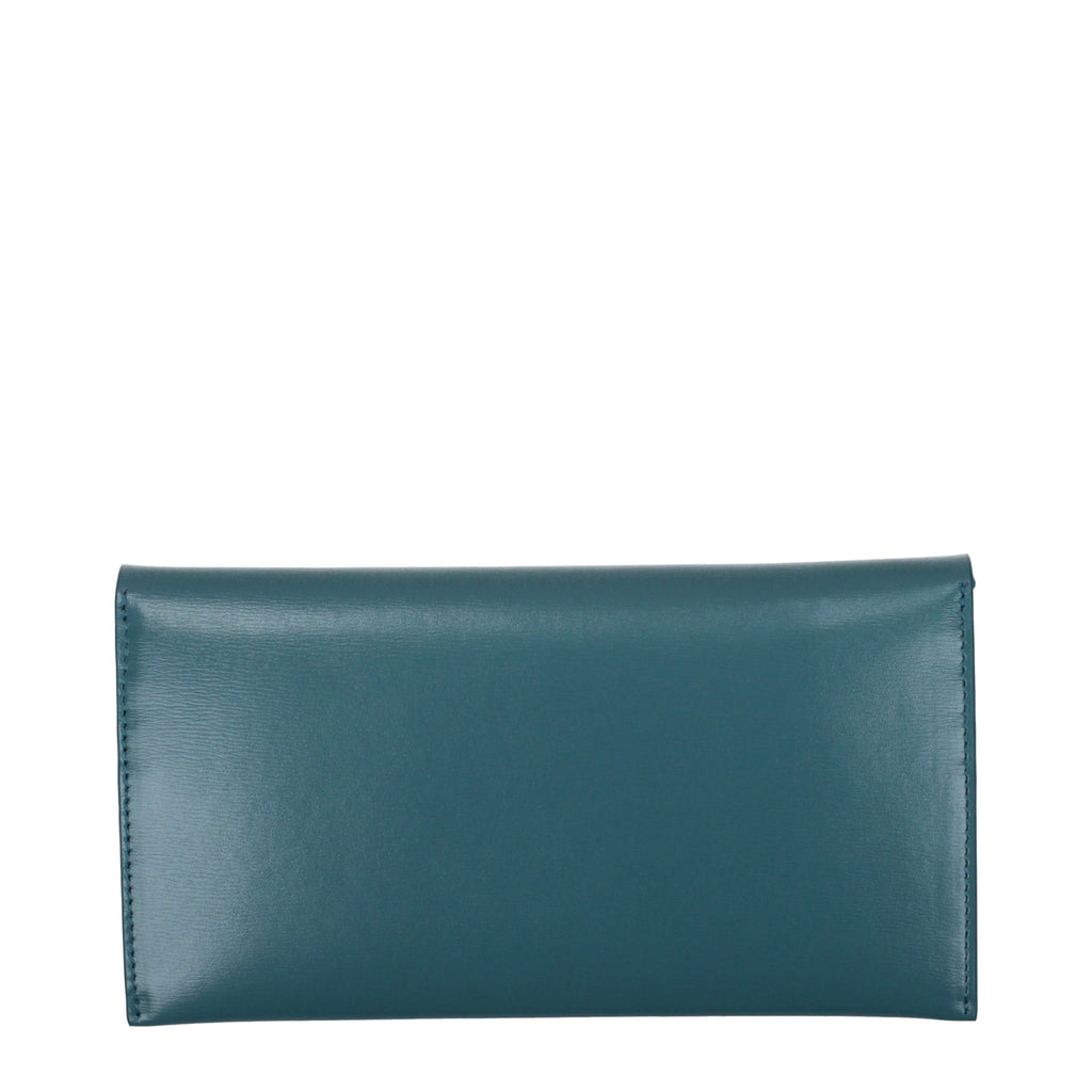Classic Blue Leather Wallet