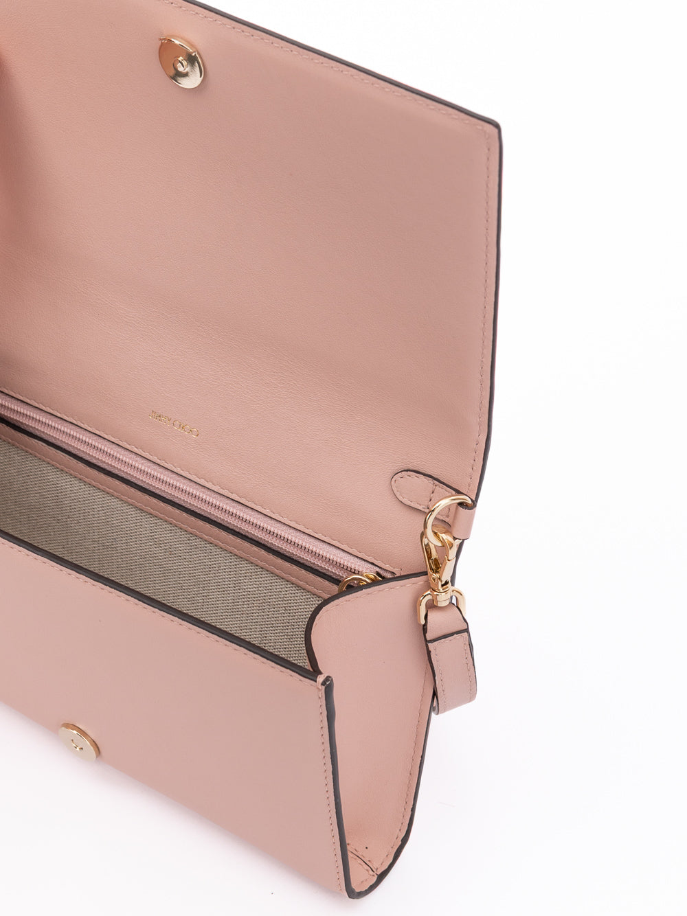 Powder Pink Avenue Calf Leather Shoulder Bag