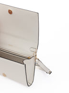 Avenue White Calf Leather Shoulder Bag