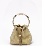 Yellow Bon Bon Micro Crystal Bucket Bag