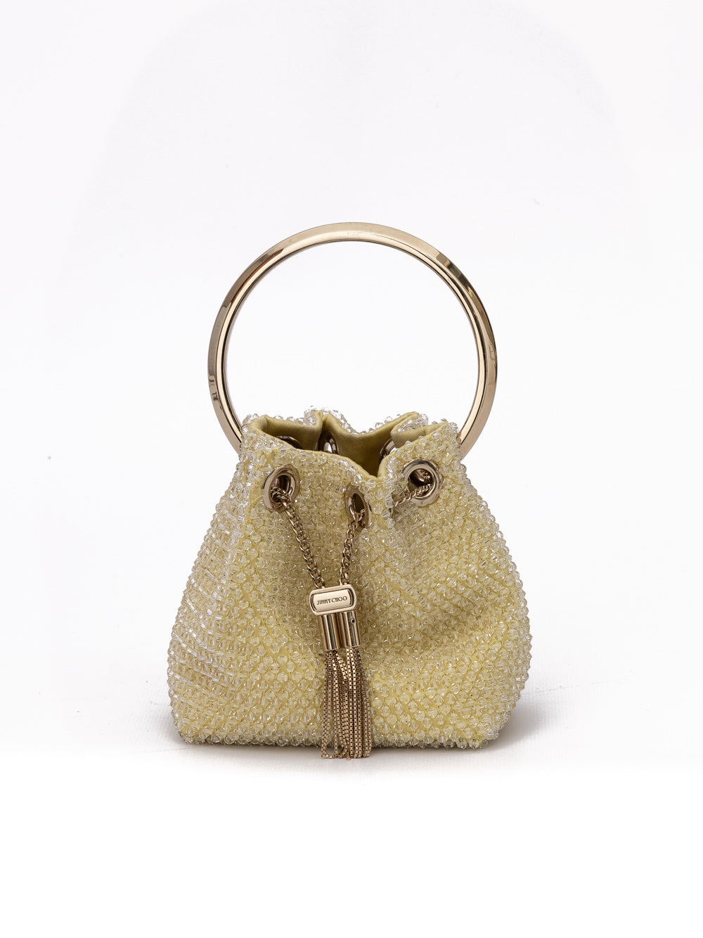 Yellow Bon Bon Micro Crystal Bucket Bag