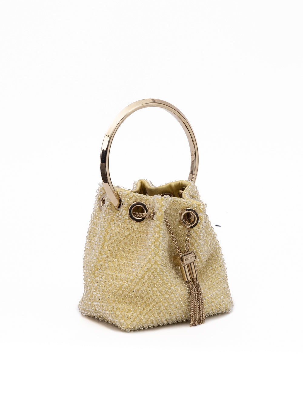 Yellow Bon Bon Micro Crystal Bucket Bag