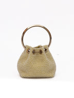Yellow Bon Bon Micro Crystal Bucket Bag