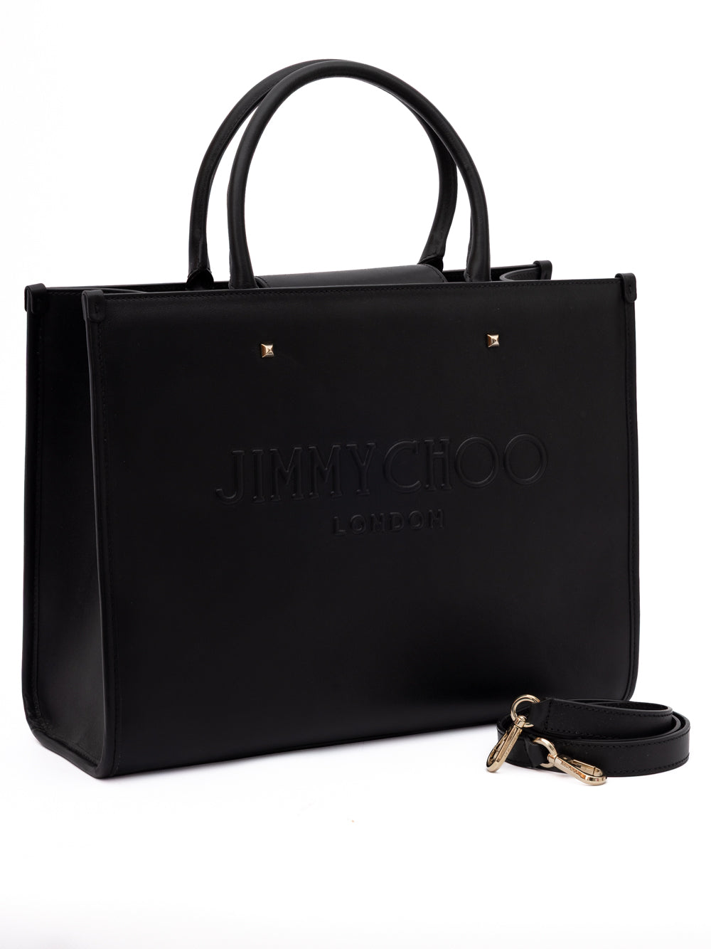 Black Avenue S Calf Leather Tote Bag
