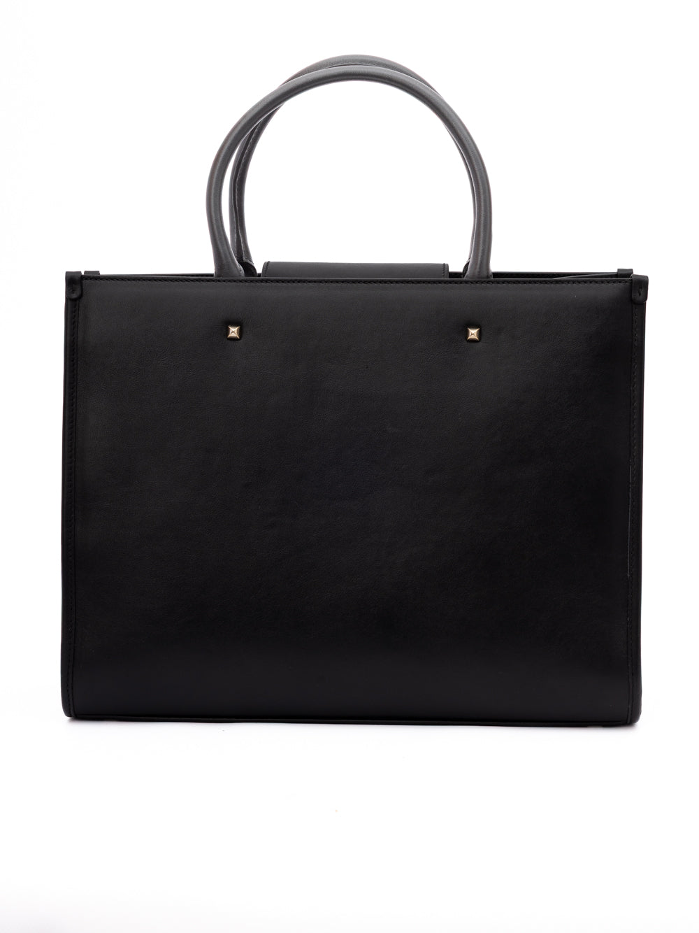 Black Avenue S Calf Leather Tote Bag