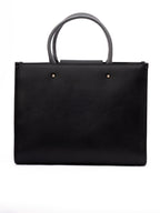 Black Avenue S Calf Leather Tote Bag