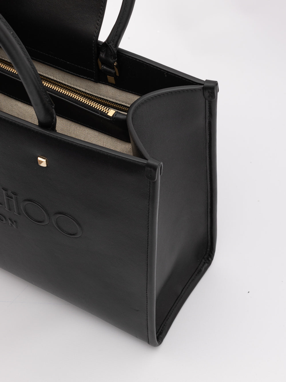 Black Avenue S Calf Leather Tote Bag