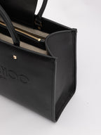 Black Avenue S Calf Leather Tote Bag