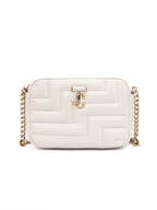 White Nappa Leather Avenue Camera Crossbody Bag