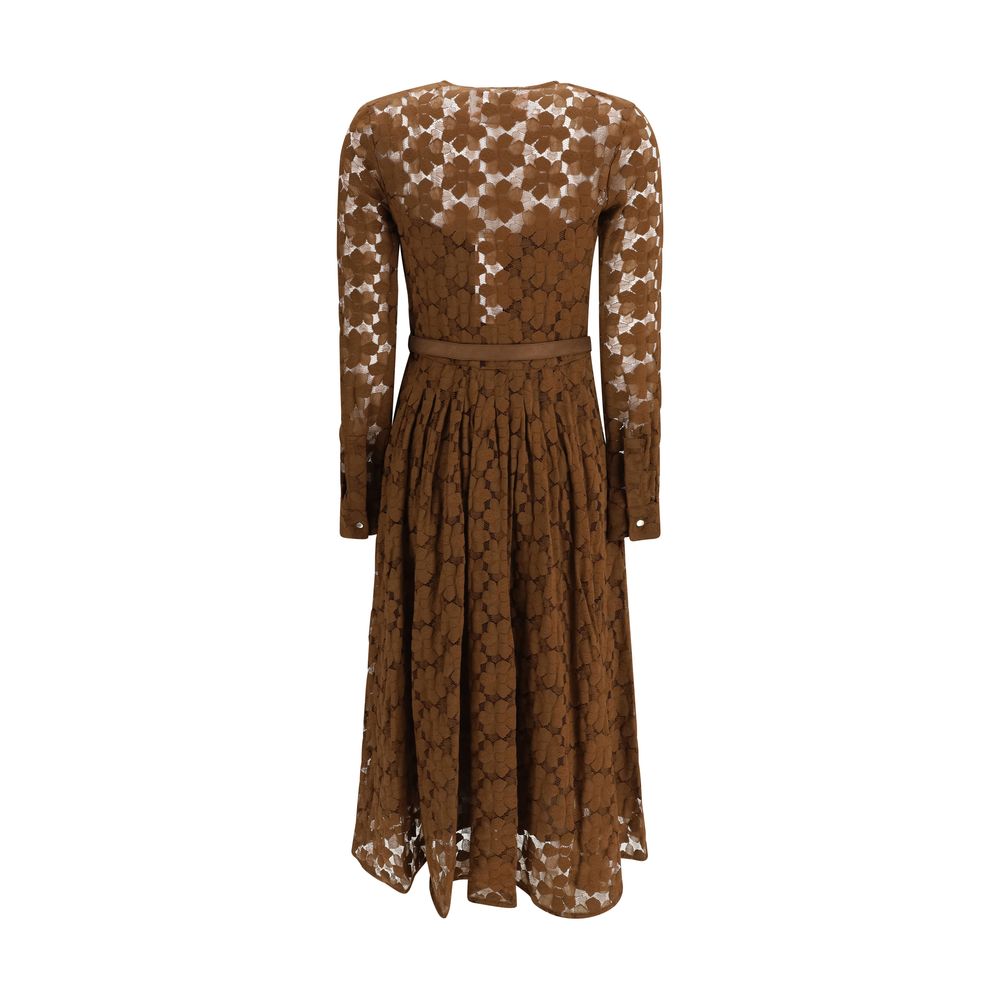 Brown Polyamide Cocktail Dress