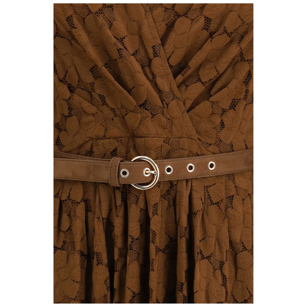 Brown Polyamide Cocktail Dress