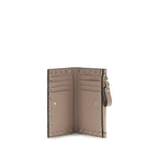 Garnet Calfskin Rockstud Card Holder