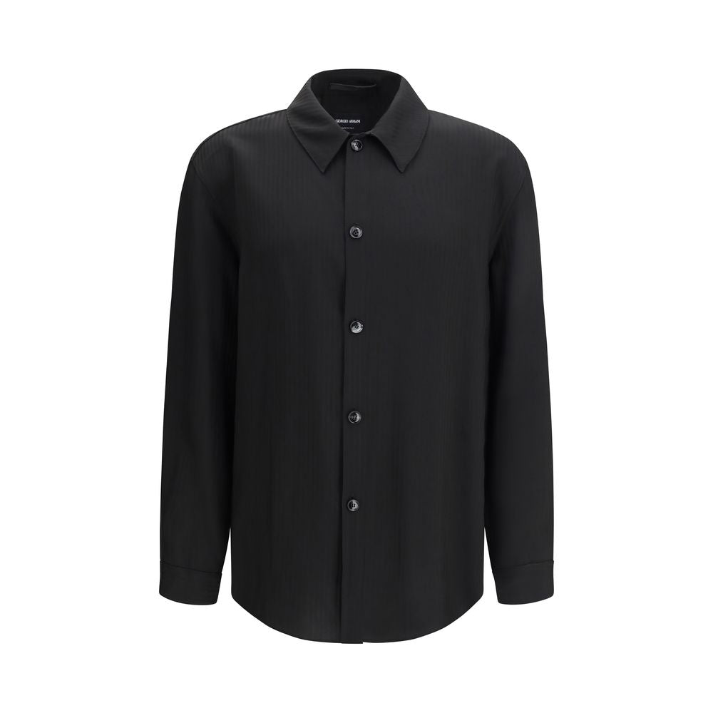 Chevron Viscose Twill Oversize Shirt