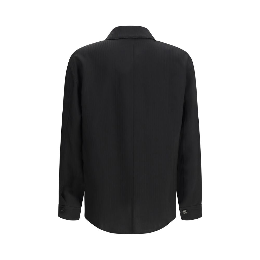 Chevron Viscose Twill Oversize Shirt