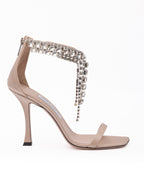 Powder Pink Satin Verity 100mm Sandals