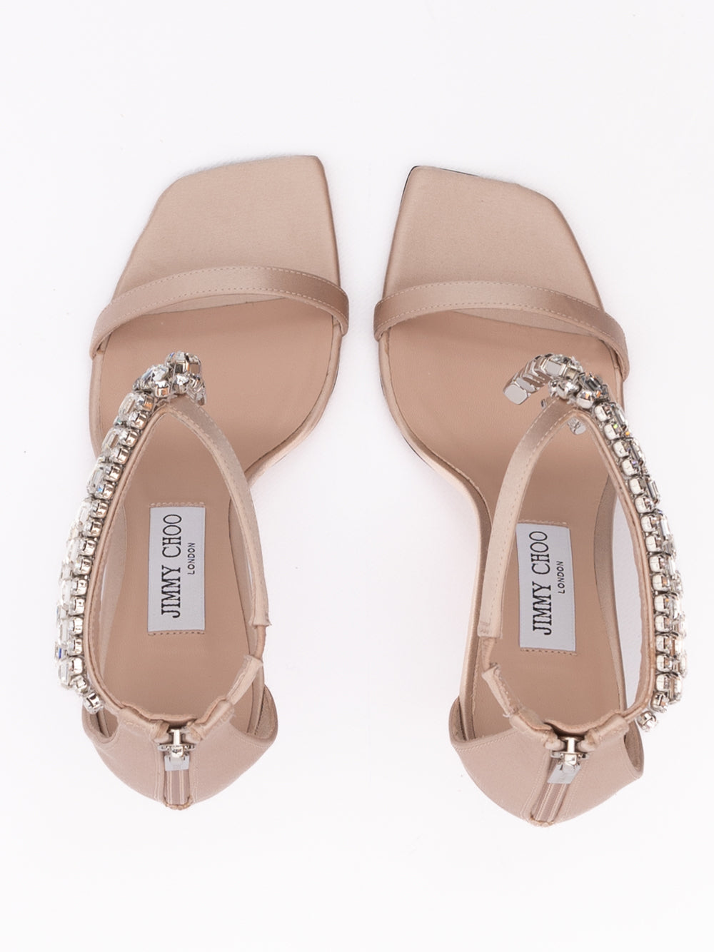 Powder Pink Satin Verity 100mm Sandals