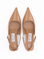 Powder Pink Patent Leather Amel 50 Slingback Pumps
