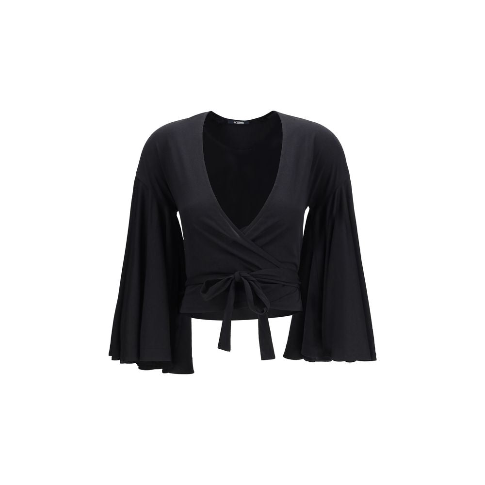 Paysan Wrap Top in Cotton Poplin