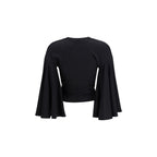 Paysan Wrap Top in Cotton Poplin