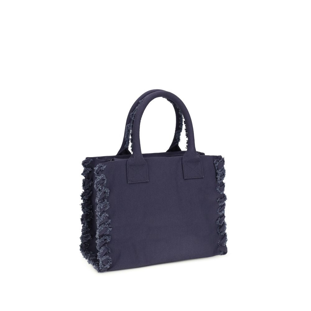 Blue Cotton Tote Bag