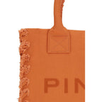 Orange Cotton Tote Bag