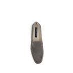 Gray Calf Leather Slip-On Loafers