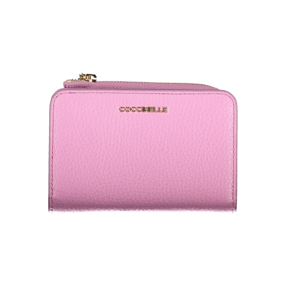 Purple Leather Metallic Soft Wallet