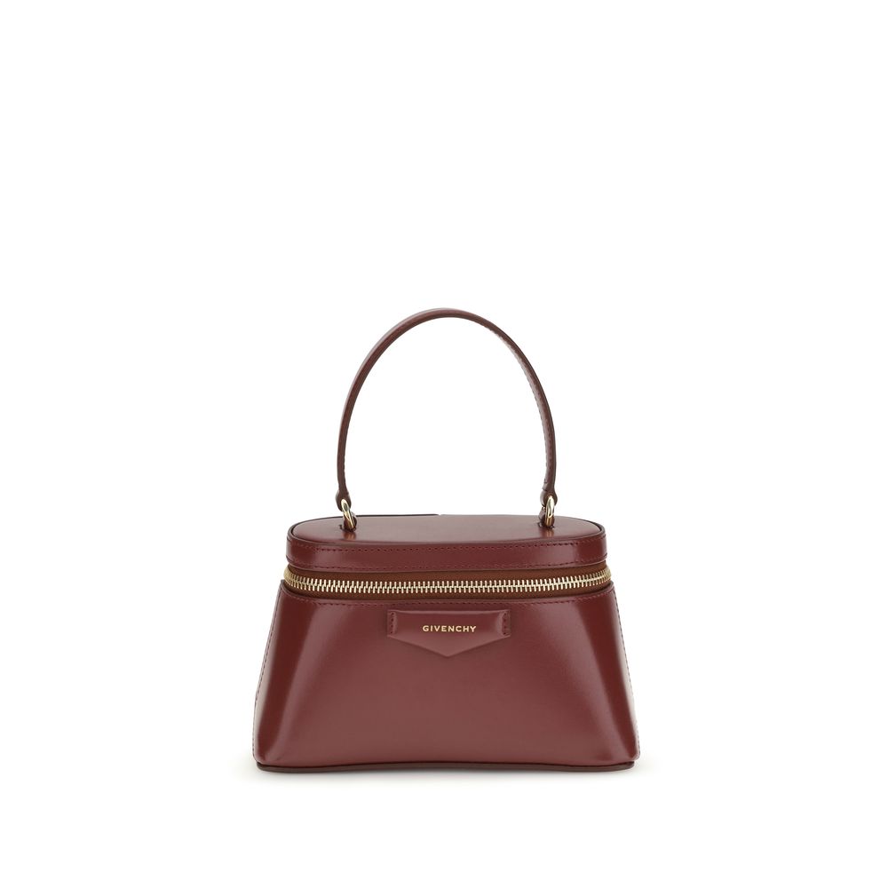 Burgundy Calf Leather Antigona Mini Handbag