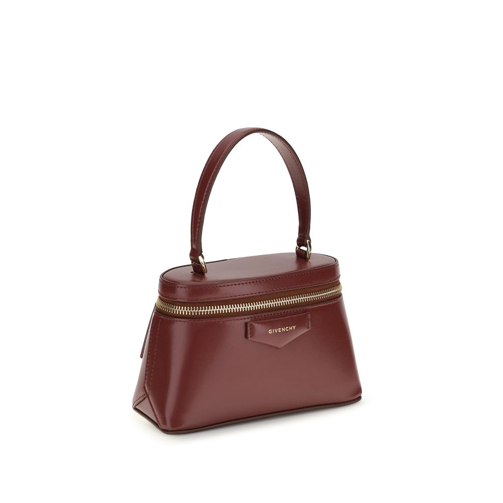 Burgundy Calf Leather Antigona Mini Handbag