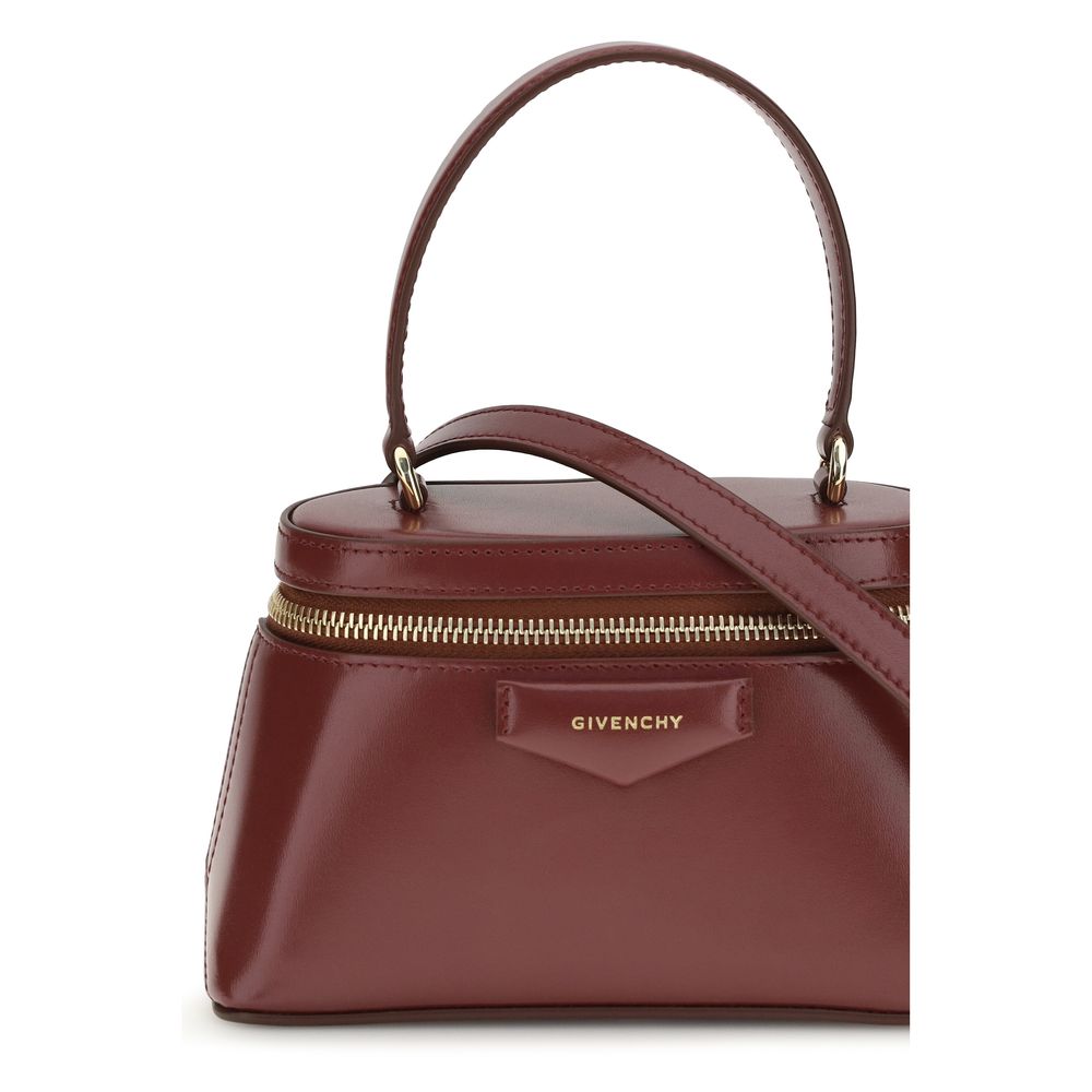 Burgundy Calf Leather Antigona Mini Handbag