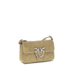 Beige Love One Slouchy Mini Shoulder Bag