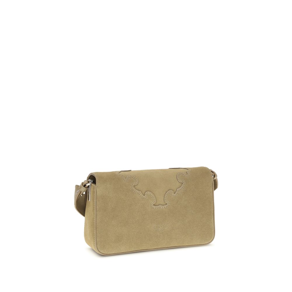 Beige Love One Slouchy Mini Shoulder Bag