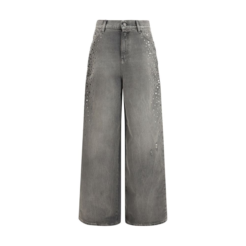 Gray Cotton Melody Jeans