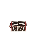 Zebra-Print Pony Skin Shoulder Bag