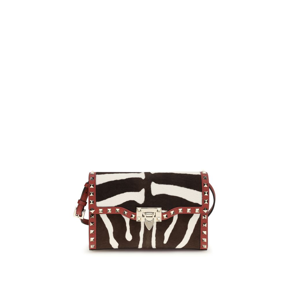 Zebra-Print Pony Skin Shoulder Bag
