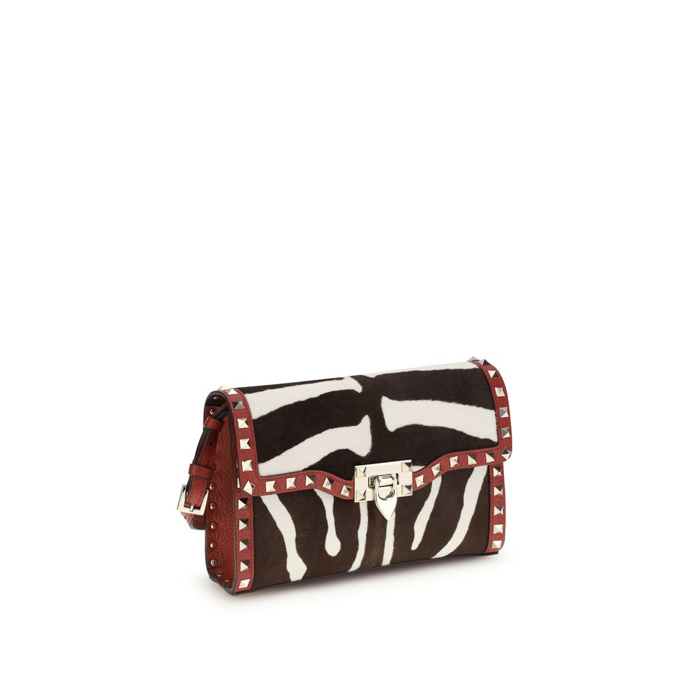 Zebra-Print Pony Skin Shoulder Bag