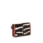 Zebra-Print Pony Skin Shoulder Bag