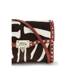 Zebra-Print Pony Skin Shoulder Bag