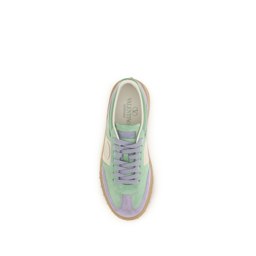 Upvillage Multicolor Calf Leather Low Top Sneakers