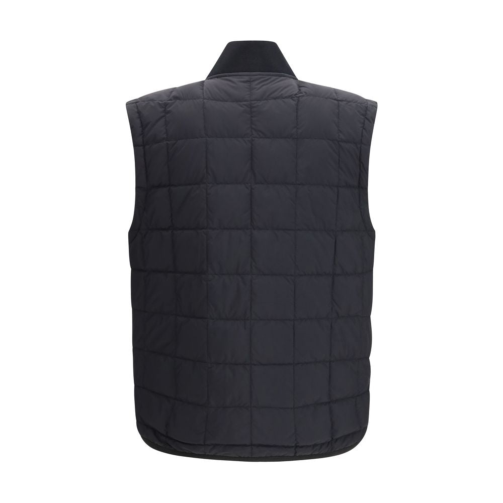 Black Nylon Sleveless Jacket
